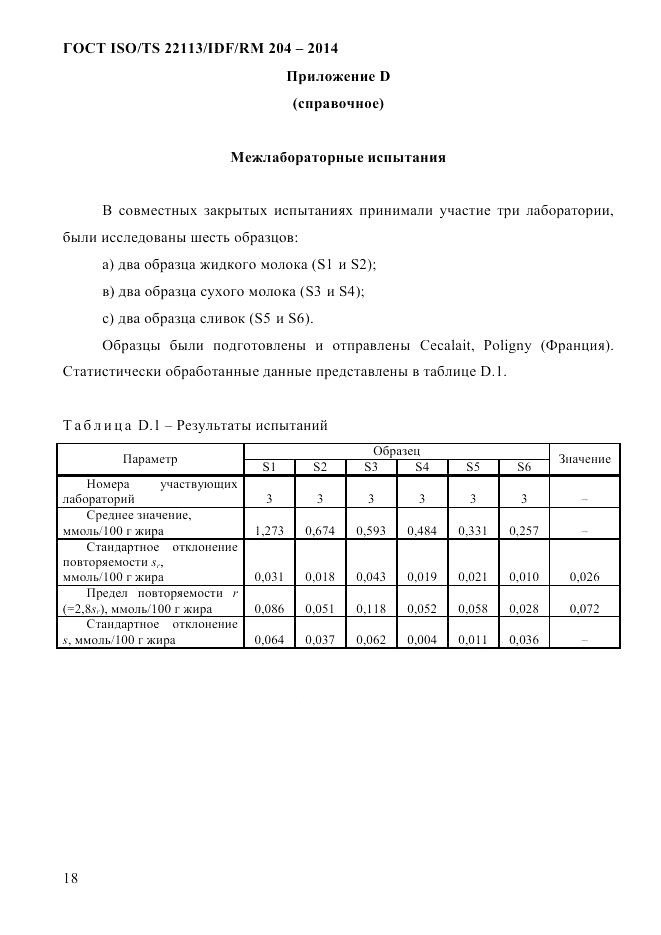 ГОСТ ISO/TS  22113/IDF/RM 204-2014, страница 24